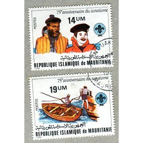 Lot De Timbres Oblitérés - " 75e Anniversaire Du Scoutisme " - 1982 - République Islamique De Mauritanie