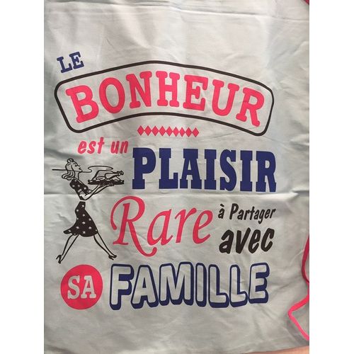 Tablier Le Bonheur Est Un Plaisir Rare A Partager Avec Sa Famille