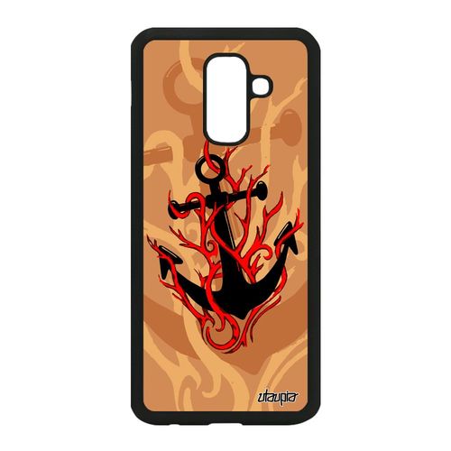 Coque A6 Plus 2018 Silicone Ancre Mer Housse Aluminium Vintage De Samsung Galaxy A6 Plus 2018
