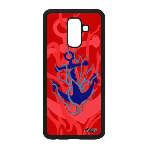 Coque Silicone Galaxy A6 Plus 2018 Ancre De Protection Feu Marine Rouge Samsung Galaxy A6 Plus 2018