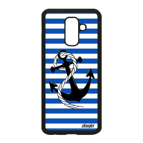 Coque Galaxy A6 Plus 2018 Silicone Ancre Original Aluminium Ligne Rayé A Samsung Galaxy A6 Plus 2018