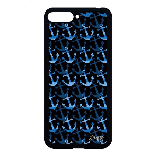Coque Antichoc Huawei Y6 2018 Silicone Ancre Crayon De Bateau Tattoo Fond Homme