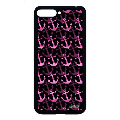 Coque Silicone Huawei Y6 2018 Ancre De Bateau Atu-L21 Tpu Rose Jolie Tendance En