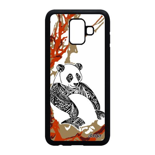 Coque Silicone Samsung A6 2018 Panda Arbre Metal Marron Bebe Case Animal Samsung Galaxy A6 2018