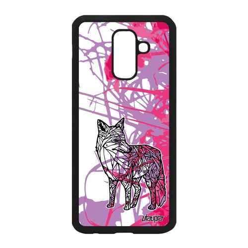 Coque Silicone Pour A6 Plus 2018 Renard Feuilles Etui Tribal Rose Samsung Galaxy A6 Plus 2018