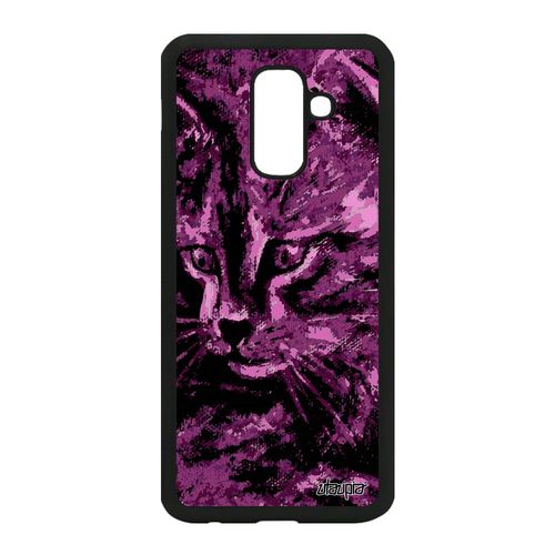 Coque Silicone Chat A6 Plus 2018 Mignon Alu Rose Moustache Petit Samsung Galaxy A6 Plus 2018