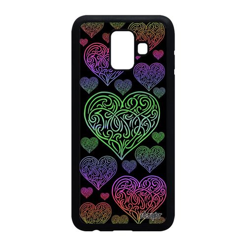 Coque Samsung Galaxy A6 2018 Silicone CUr Etui Vert Amour Cadeau Saint Valentin