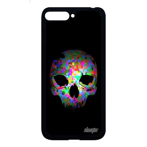 Coque Pour Y6 2018 Silicone Crane Rose Squelette Tete De Mort Emo Peur En Huawei Y6 2018