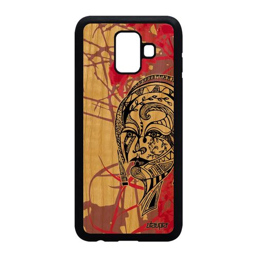 Coque Pour Samsung A6 2018 En Bois Silicone Femme Fille Rose Fee Ethnique Samsung Galaxy A6 2018