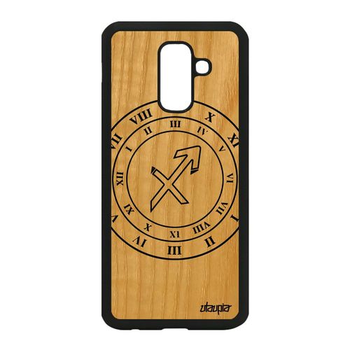 Coque Galaxy A6 Plus 2018 En Bois Silicone Signe Astrologique Sagittaire Samsung Galaxy A6 Plus 2018