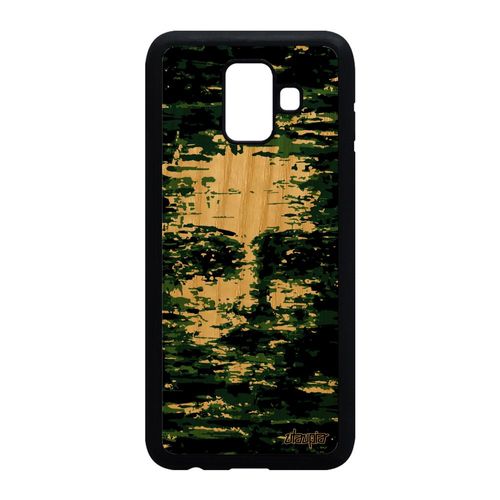 Coque Silicone A6 2018 Bois Portrait Vert Militaire Frêne 4g Samsung Galaxy A6 2018