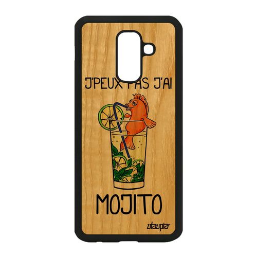 Coque A6 Plus 2018 Bois Silicone Humour J'peux Pas J'ai Mojito De Samsung Galaxy A6 Plus 2018