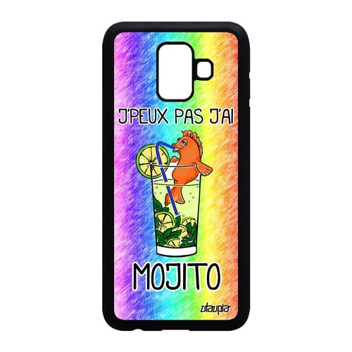 Coque Galaxy A6 2018 Silicone J'peux Pas J'ai Mojito Tpu Alu Drole Vert Samsung Galaxy A6 2018