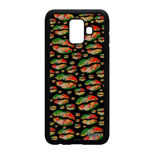Coque A6 2018 Silicone Bouche Smartphone Love Portable Vert Cover Samsung Galaxy A6 2018