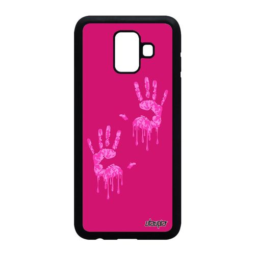 Coque Samsung A6 2018 Silicone Main Fille 4g Rose Deux Portable Image De Samsung Galaxy A6 2018