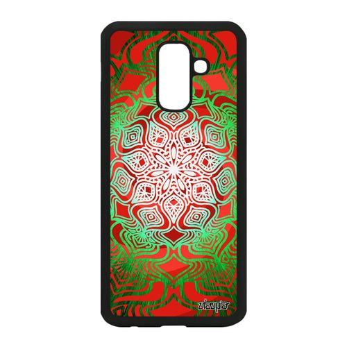 Coque De Protection Galaxy A6 Plus 2018 Silicone Mandala Vert Indien Zen Samsung Galaxy A6 Plus 2018