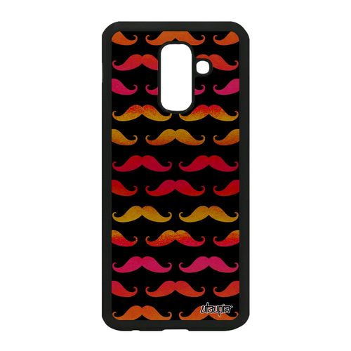 Coque Galaxy A6 Plus 2018 Silicone Moustache 4g Imprime Rouge Noir Image Samsung Galaxy A6 Plus 2018