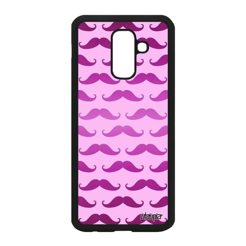 Coque A6 Plus 2018 Silicone Moustache Rose De Protection Imprime Samsung Galaxy A6 Plus 2018