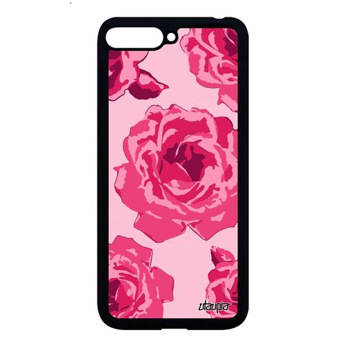 Coque Huawei Y6 2018 Silicone Rose Fleur Floral Eternelle Poudré Nature Femme De