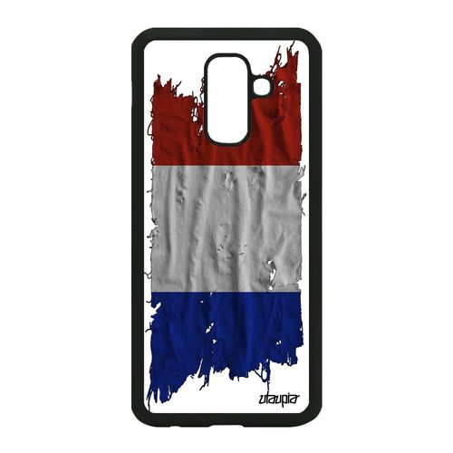 Coque A6 Plus 2018 Silicone Drapeau France Français Rugby Foot De Samsung Galaxy A6 Plus 2018