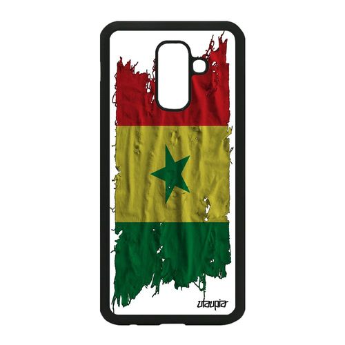 Coque A6 Plus 2018 Silicone Drapeau Senegal Senegalais Foot Jo De Samsung Galaxy A6 Plus 2018