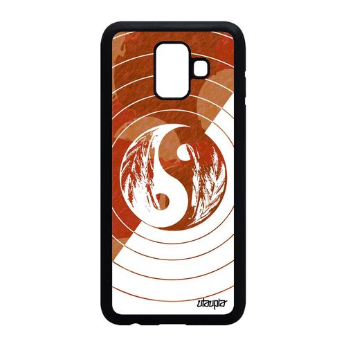 Coque A6 2018 Silicone Yin Et Yang Pastel Case Marron Metal Bulle Samsung Galaxy A6 2018