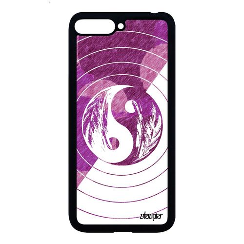 Coque Pour Huawei Y6 2018 Silicone Yin Et Yang Rose Case Ying Dessin Zen Asie En