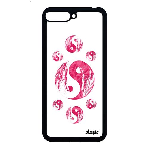 Coque Silicone Y6 2018 Yin Et Yang Fille Image De Protection Rose Ying En Huawei Y6 2018