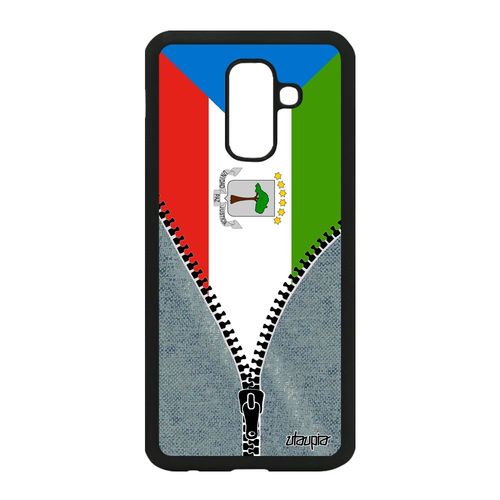 Coque A6 Plus 2018 Silicone Drapeau Guinee Equatoriale Guineen De Samsung Galaxy A6 Plus 2018