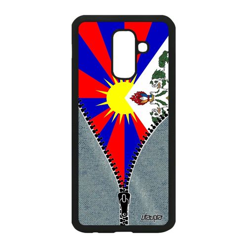 Coque Galaxy A6 Plus 2018 Silicone Drapeau Tibet Tibetain Souple Basket Samsung Galaxy A6 Plus 2018