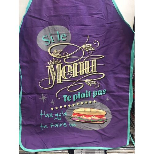Tablier Si Le Menu Ne Te Plait Pas R'as Qu'a Le Faire