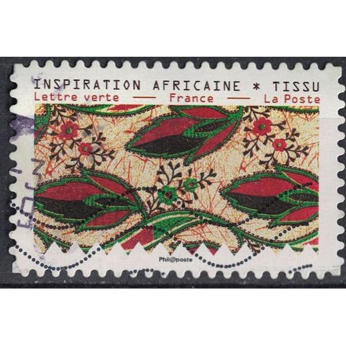 France 2019 Oblitéré Used Tissus Motifs Nature Inspiration Africaine Timbre 10 Su