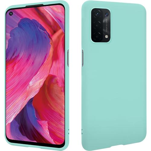 Coque Turquoise Compatible Avec Oppo A54 5g / A74 5g Étui En Silicone Tpu De Qualité Supérieure Résistant Aux Rayures Et Aux Chocs Surface Mate Mince Housse De Protection