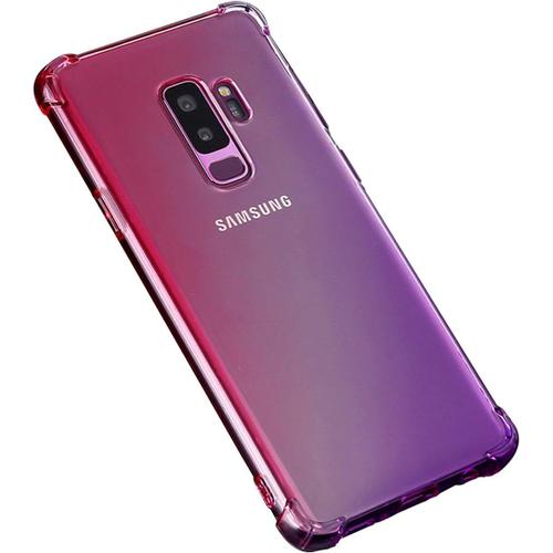 Coque Pour Samsung Galaxy A8 2018 A5 2018 Coque Transparente Étui Protection Silicone Tpu Souple Filles Clear Housses Dégradé Arc En Ciel Ultra Légère Mince Antichoc Cover