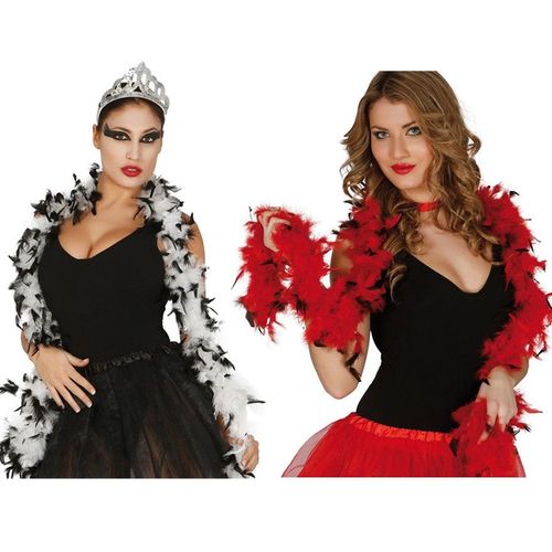 Boa Bi-Couleur Aec Des Plumes De 40 Gr Plusieurs Couleurs (Couleur Rouge)