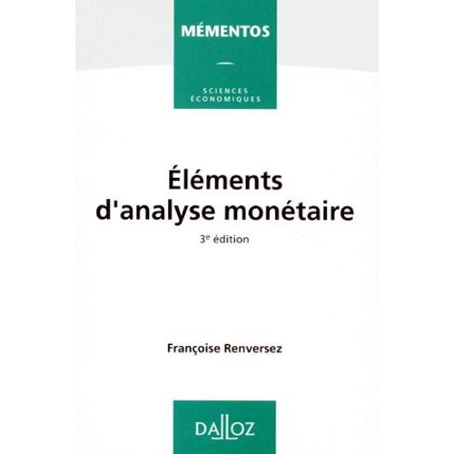 Eléments D'analyse Monétaire