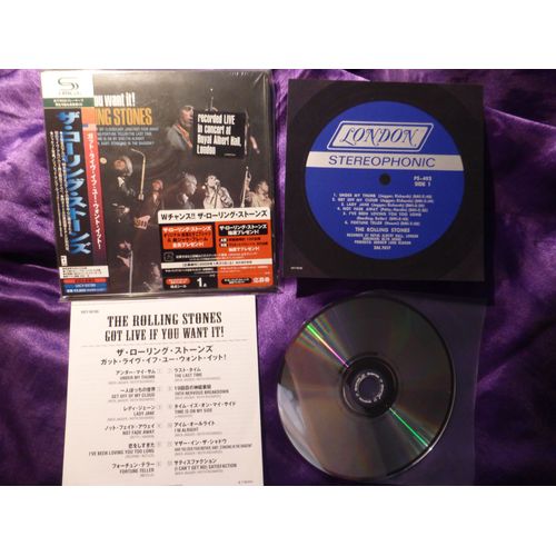 The Rolling Stones Got Live If You Want It Cd Japon Shmcd Avec Obi 4988005535832