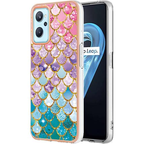 Coque Pour Oppo A96/Oppo A76/Realme 9i/Oppo A36 Protection En Tpu Silicone Premium Souple Anti Chocs Fine Housse Motif Élégant Brillant Pc Etui Antichoc Skin Coque Coloré