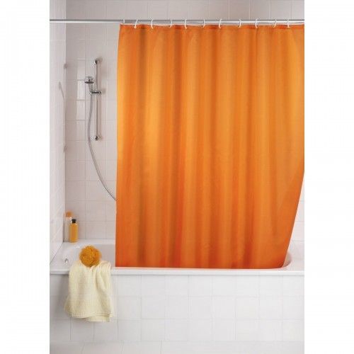 Rideau de douche anti-moisissure couleur unie - 180 x 200 cm - Orange WENKO