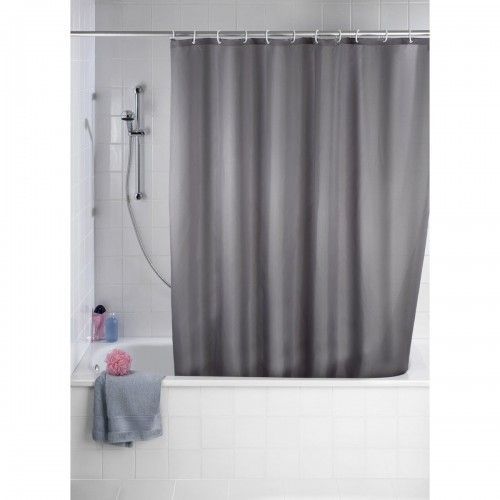 Rideau de douche anti-moisissure couleur unie - 180 x 200 cm - Gris WENKO