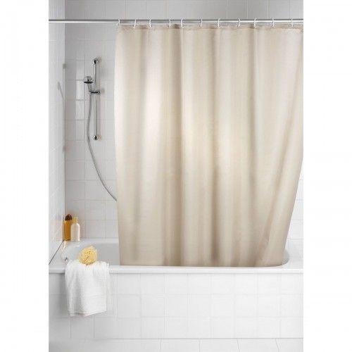Rideau de douche anti-moisissure couleur unie - 180 x 200 cm - Beige WENKO