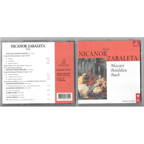 Nicanor Zabaleta Harpe - Mozart - Boïeldieu - Bach