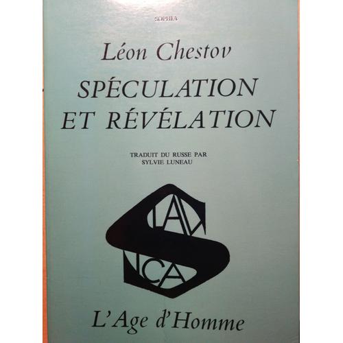 Spéculation Et Révélation