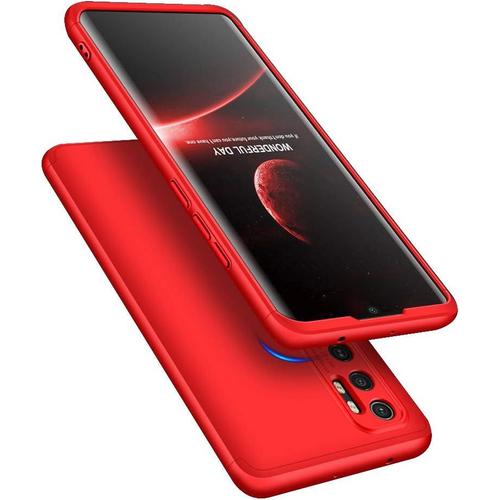 Coque Pour Huawei P40 Lite 5g 3 In 1 Dur Pc Premium Matte Case 360° Protection Anti Rayures Anti Choc Ultra Mince Coquille Etui Housse Pour Huawei Nova 7 Se. 3 In 1 Red Ar