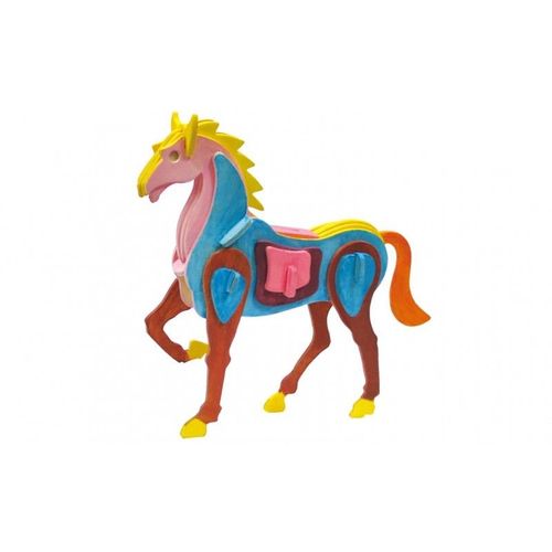 Cheval - Kit En Bois À Peindre - 4 Pots De Peinture Et Un Pinceau Inclus - 18x4.5x16 Cm - À Partir De 6 Ans Robotime