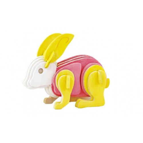 Lapin - Kit En Bois À Peindre - 4 Pots De Peinture Et Un Pinceau Inclus - 12x5x9.5 Cm - À Partir De 6 Ans Robotime
