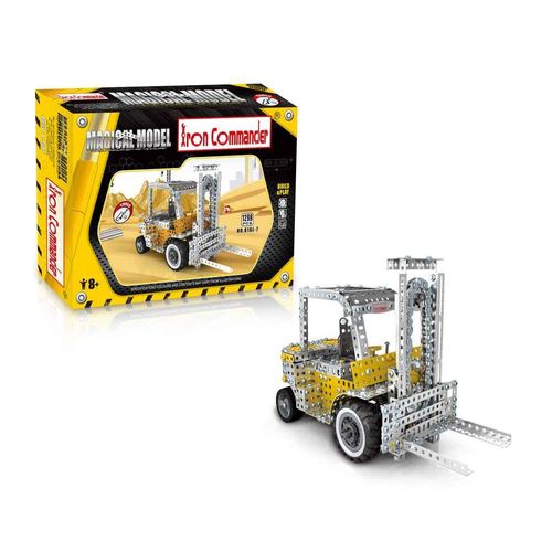 Chariot Élévateur À Construire - 33.5x16x22.5 Cm 1300pièces - Outils Inclus Iron Commander