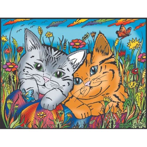 Les Chats - Crayons Inclus - 28 X 37 - À Colorier Colorvelvet