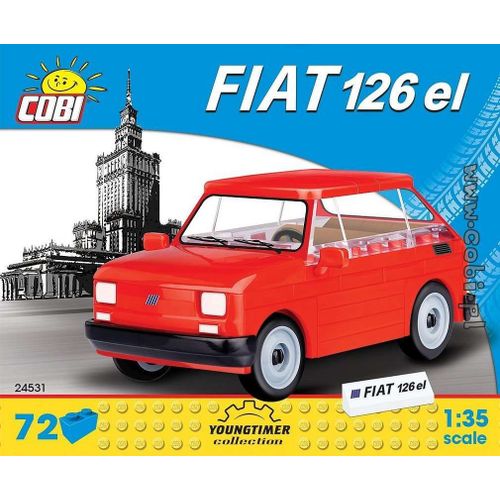 Fiat 126 P Rouge - 72 Pièces 1/35 Cobi