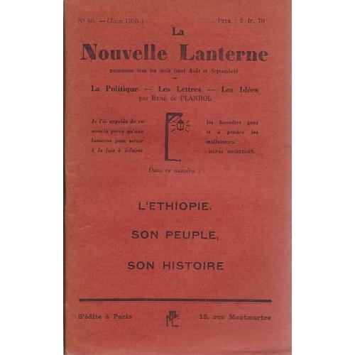 La Nouvelle Lanterne # 86 ( Juin 1935 ) : L'éthiopie, Son Peuple, Son Histoire